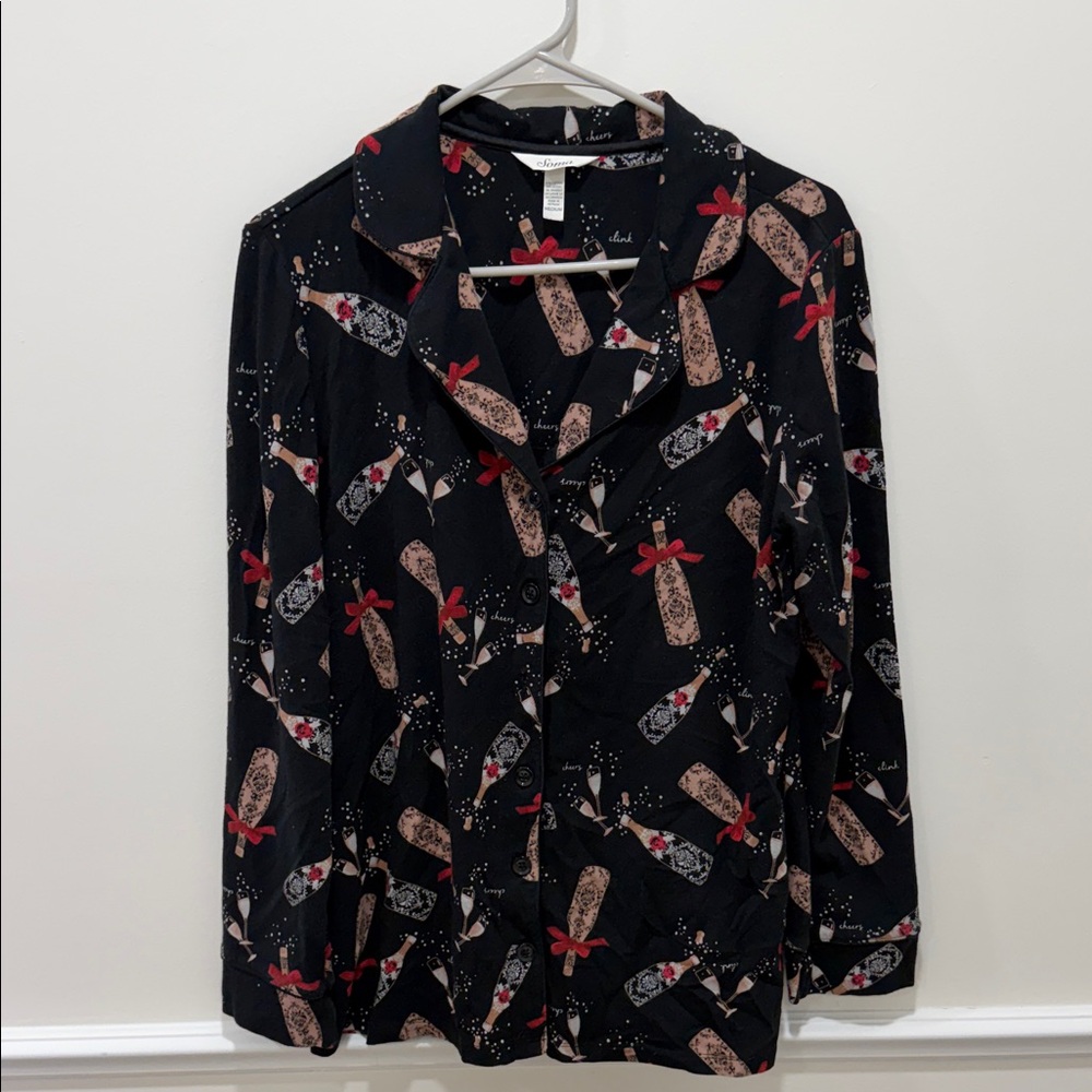 Soma Super Soft Collared Button Down Pajama Shirt